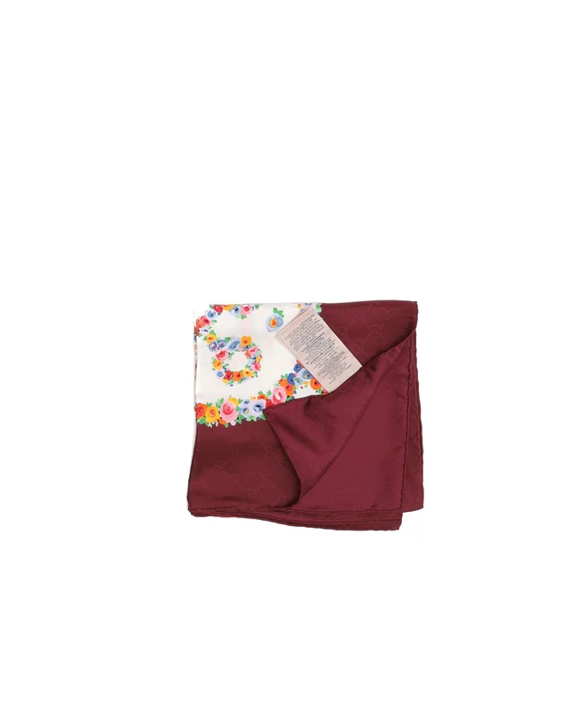 Gucci 90 GG Floral Silk Scarf in Silk from A Retro Tale, photo 3 of 3