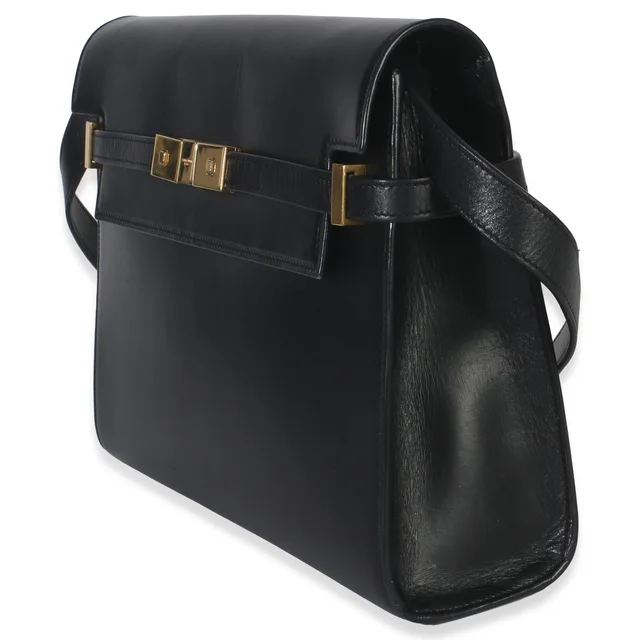 Saint Laurent Black Calfskin Medium Manhattan Shoulder Bag in Black Calfskin from myGemma, photo 2 of 2