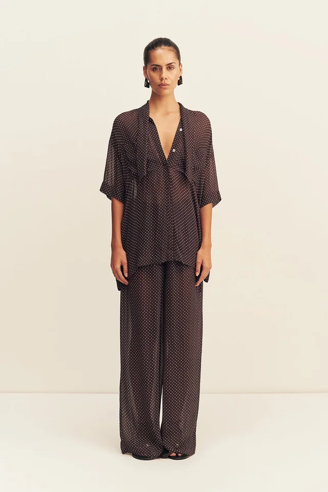 Shona Joy MADDOX SHORT SLEEVE NECK TIE SHIRT from Shona Joy, photo 1 of 1