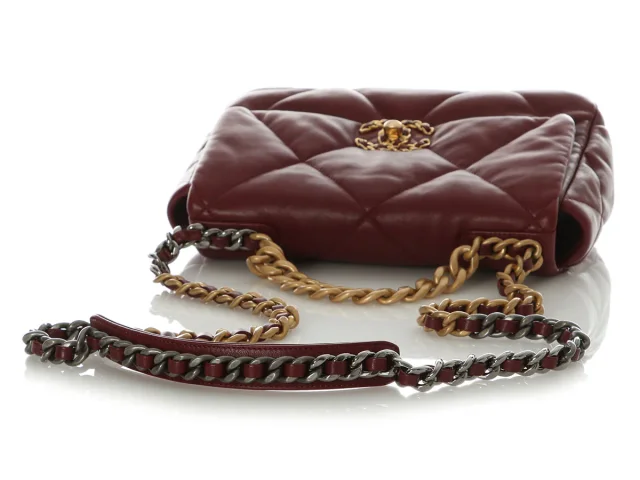 Chanel Medium Burgundy Quilted Leather 19 Flap in Burgundy Leather from Ann's Fabulous Finds, photo 7 of 9