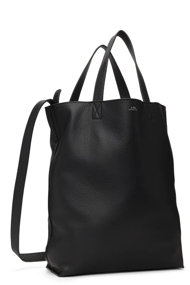 A.P.C. Black Maiko Medium Shopping Tote, photo 2 of 4 from SSENSE