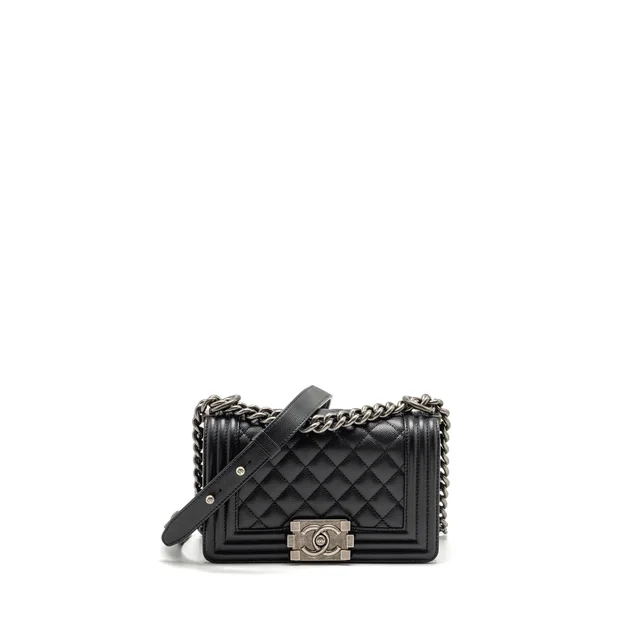 Chanel Small Boy Bag Caviar Black SHW (Microchip) in Black Caviar leather from EMIER