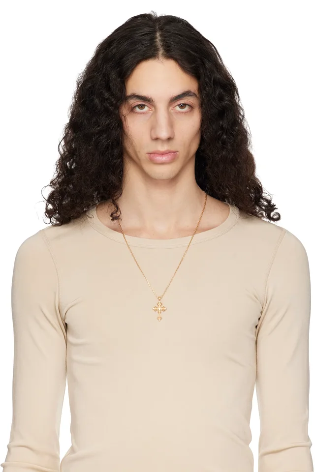 Emanuele Bicocchi Small Avelli Cross Necklace, photo 2 of 2 from SSENSE