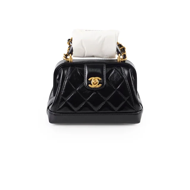 Chanel Quilted Lambskin Black in Black Lambskin from The Purse Affair