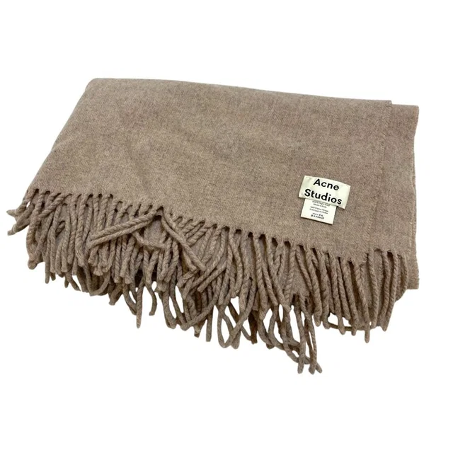 Acne Studios Wool Fringe Scarf in Wool from LuxUness