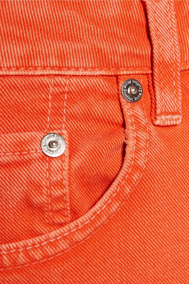 Acne Studios Patti Cropped High-Rise Skinny Jeans in Bright orange, photo 4 of 4 from THE OUTNET