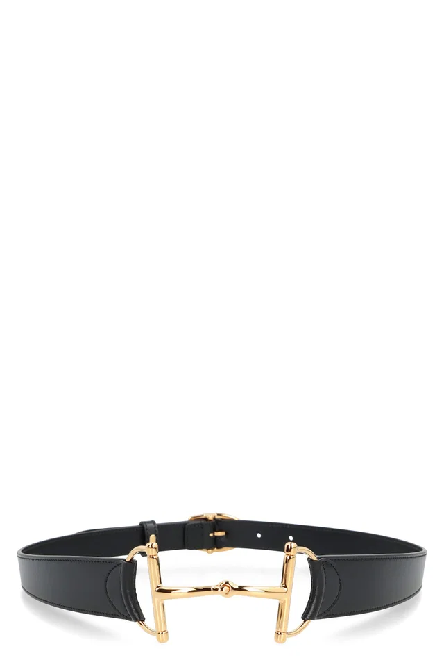 Gucci Clamp Buckle Belt — Black Calfskin in Black Calfskin from HEWI