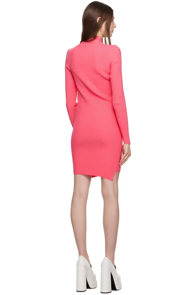 Versace Pink Slashed Minidress, photo 3 of 4 from SSENSE