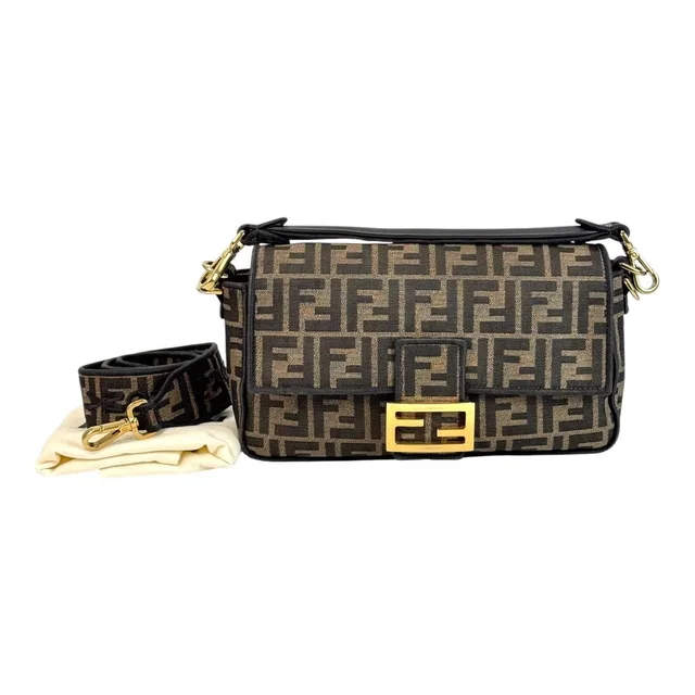 Fendi Baguette Fabric Brown Bag in Brown from Luxury Promise