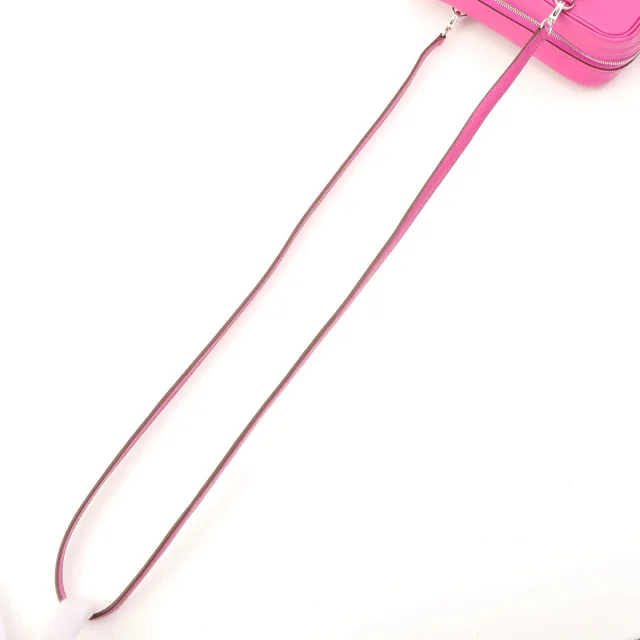 Hermès 2018 Mini Plume 20 Rose Pourpre in Pink Goatskin from VINTAGE QOO TOKYO, photo 11 of 12