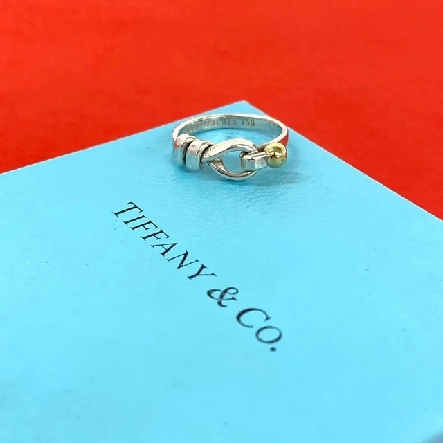 Tiffany & Co. Hook Eye Ring 925 Sterling Silver Gold in Gold from The Reluxe