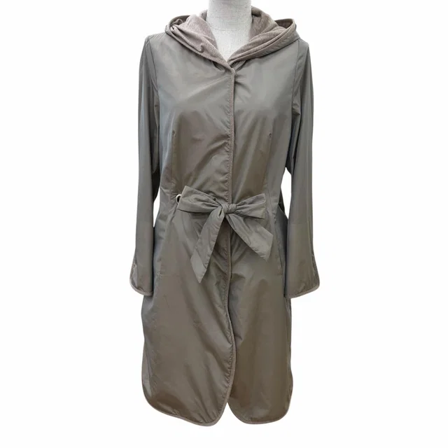 Brunello Cucinelli Polyester Hooded Belted Coat from LuxUness