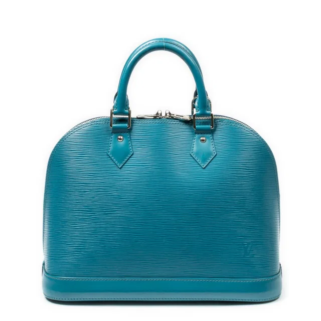 Louis Vuitton Alma Cyan Epi Handbag from The Reluxe