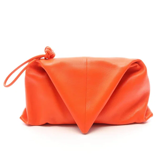 Bottega Veneta Triangle Calfskin Clutch Bag in Calfskin from LuxUness