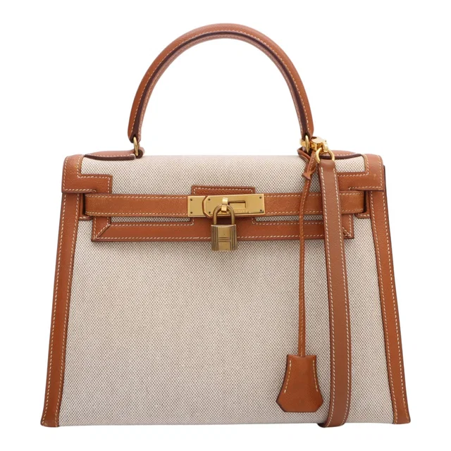 Hermès 1991 Kelly 28 Natural in Beige from VINTAGE QOO TOKYO