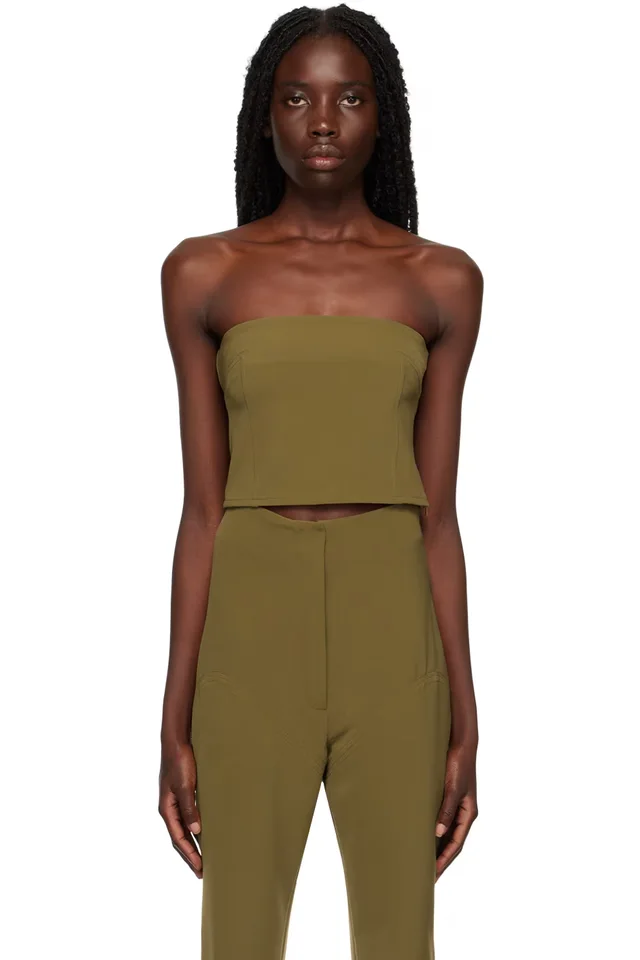 Khaki Audrey Camisole, image 1 of 1 from SSENSE