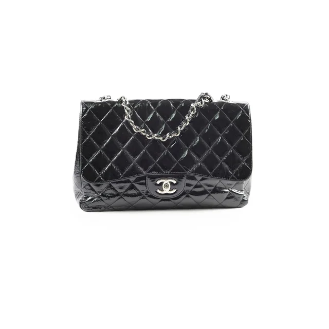 Chanel Jumbo Single Flap Patent Black - Series 11 in Black Patent leather from The Purse Affair