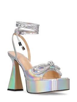 Mach & Mach Plateau sandals with ankle strap in 100% Calf, photo 3 of 4 from LUISAVIAROMA