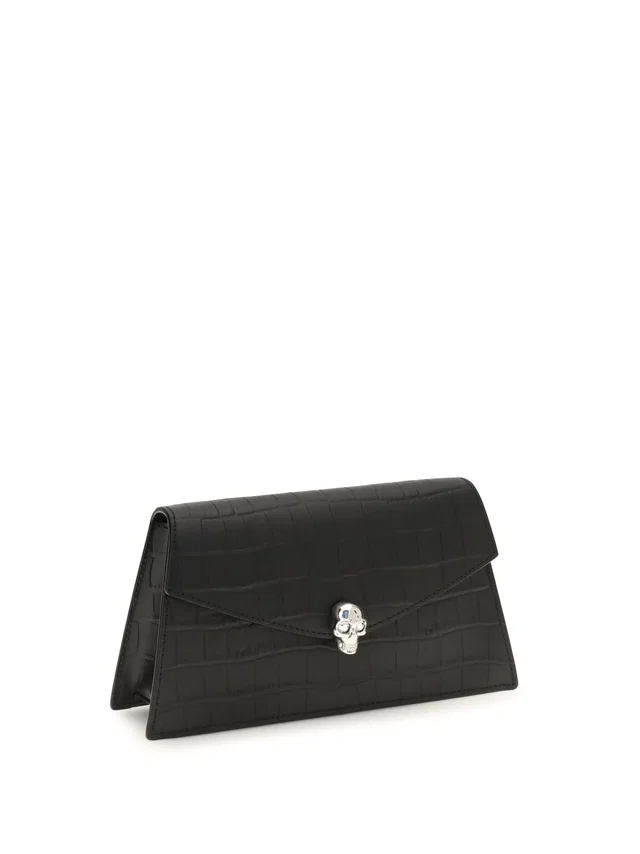 Alexander McQueen Skull Clutch — Black Calf Leather in Black Calfskin from HEWI