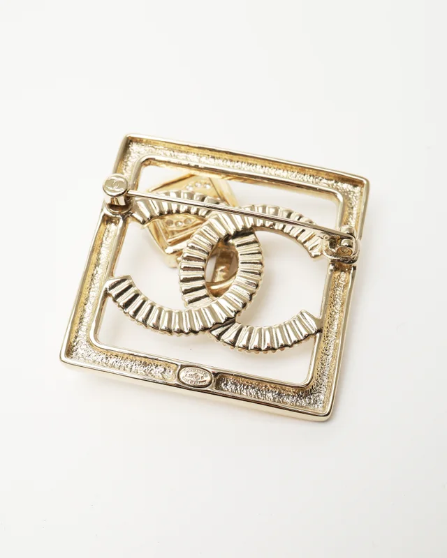 Chanel Coco Mark Rhinestone Brooch from A Retro Tale, photo 4 of 4