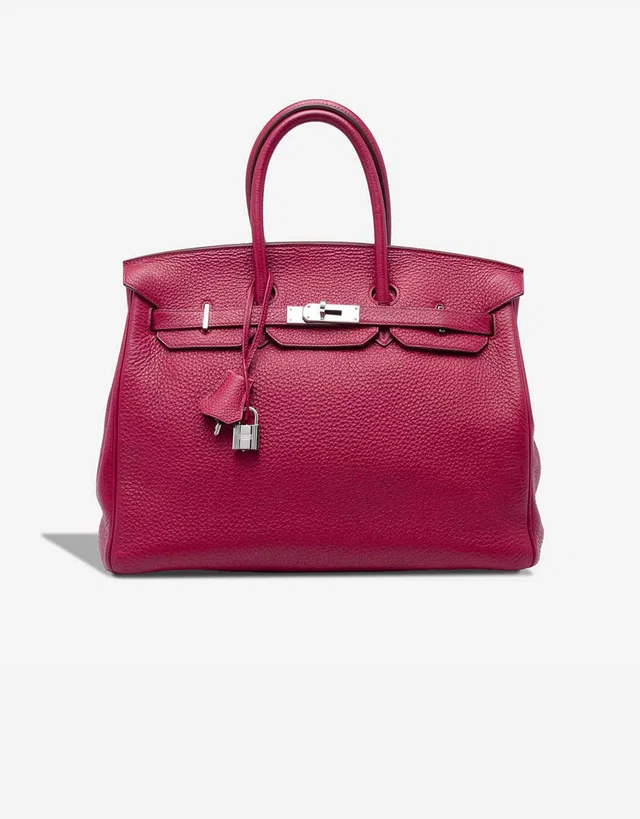 Hermès Birkin 35 Clémence Rouge Grenat in Red Clemence leather from SACLÀB