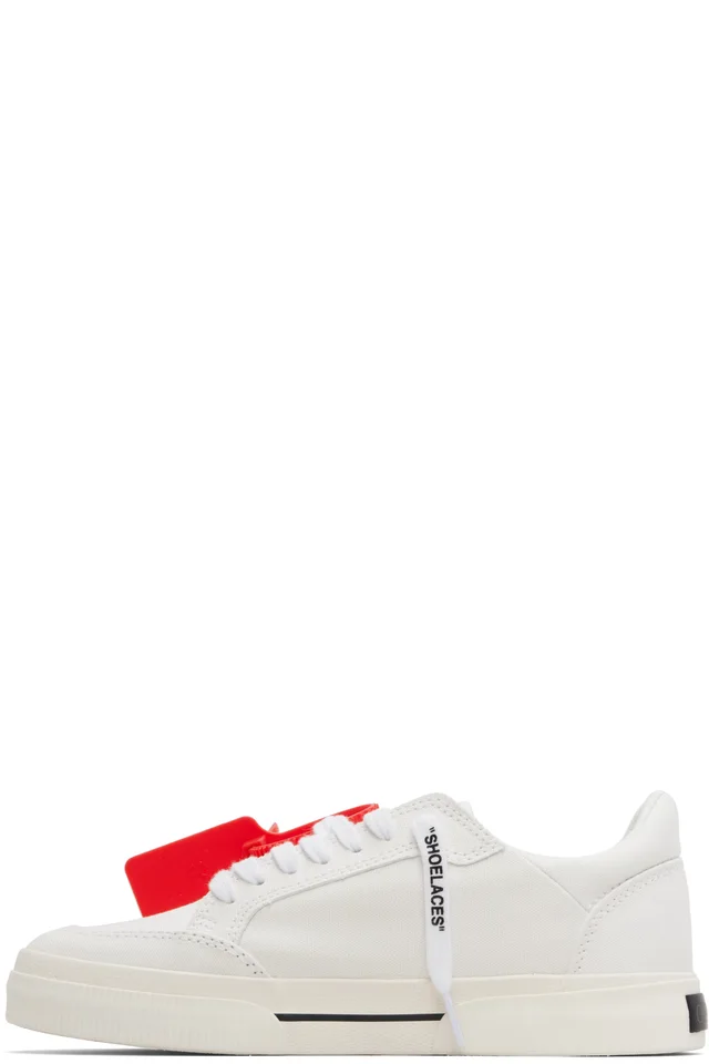 Off-White White Vulcanized Low Sneakers, photo 3 of 5 from SSENSE