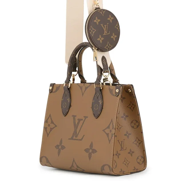 Louis Vuitton Onthego RedM46373 Monogram Reverse Canvas Monogram Giant Size PM in Canvas from GALLERY RARE, photo 4 of 14