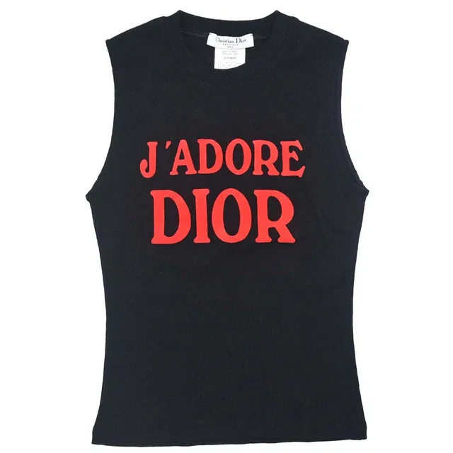 Dior 2003 Sleeveless Tank Top Black #40 in Black from AMORE Vintage Tokyo