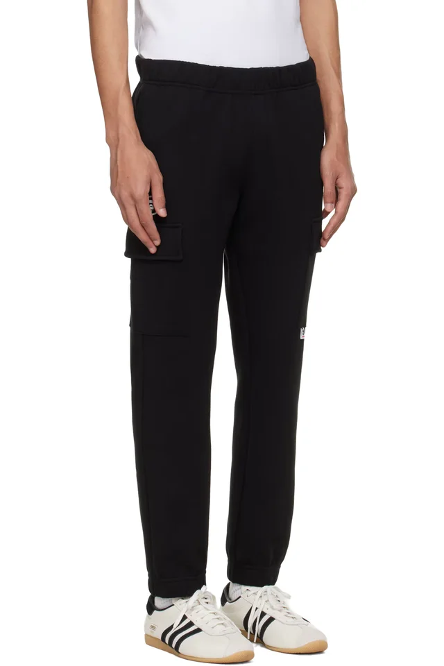 AAPE by A Bathing Ape Black AAPE NOW Sweatpants, photo 2 of 4 from SSENSE