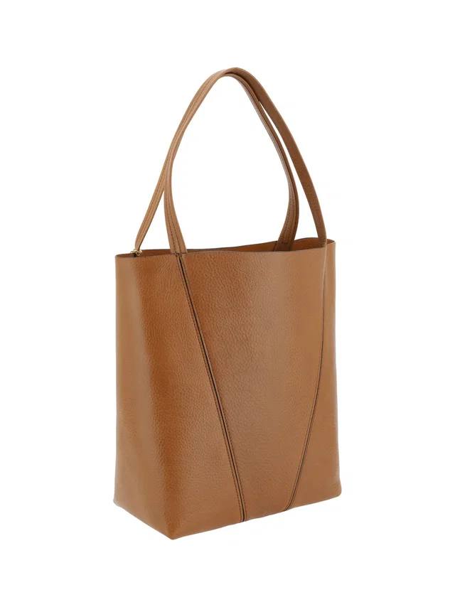 Chloé Spin Shoulder Bag — Brown Calf Leather in Brown Calfskin from HEWI