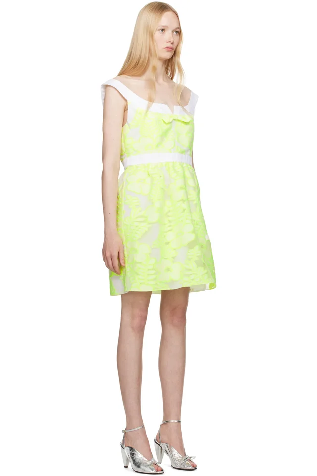 Anna Sui White & Yellow Sweet Bow Minidress, photo 2 of 2 from SSENSE