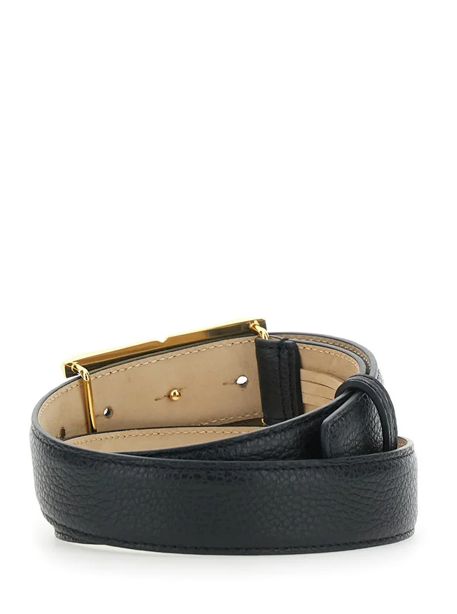 ELISABETTA FRANCHI Belt 'CT88S62E2110' with Metal Details in Black Women in Black, photo 6 of 6 from Gaudenzi Boutique