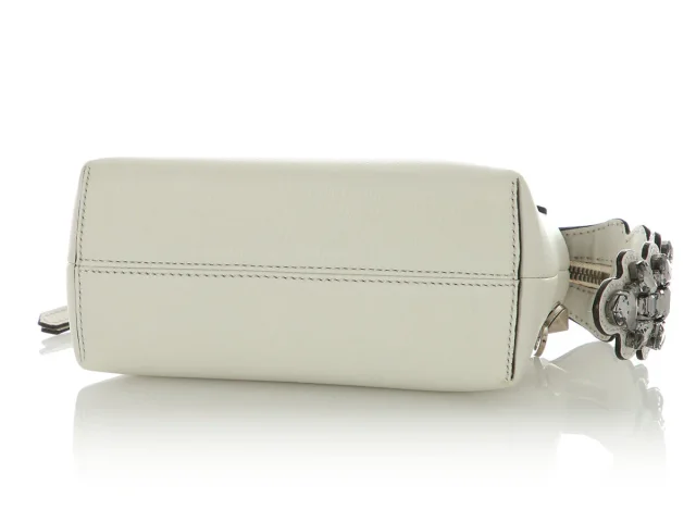 Fendi Mini White Ice Crystal By The Way Bag in White Leather from Ann's Fabulous Finds, photo 6 of 9