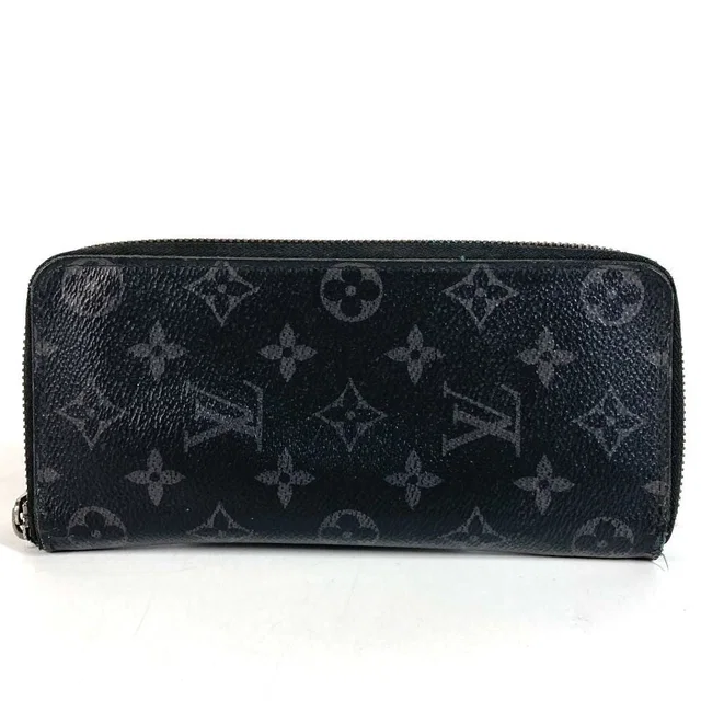Louis Vuitton Wallet Zippy Vertical Monogram Eclipse Canvas Black in Black Canvas from The Reluxe