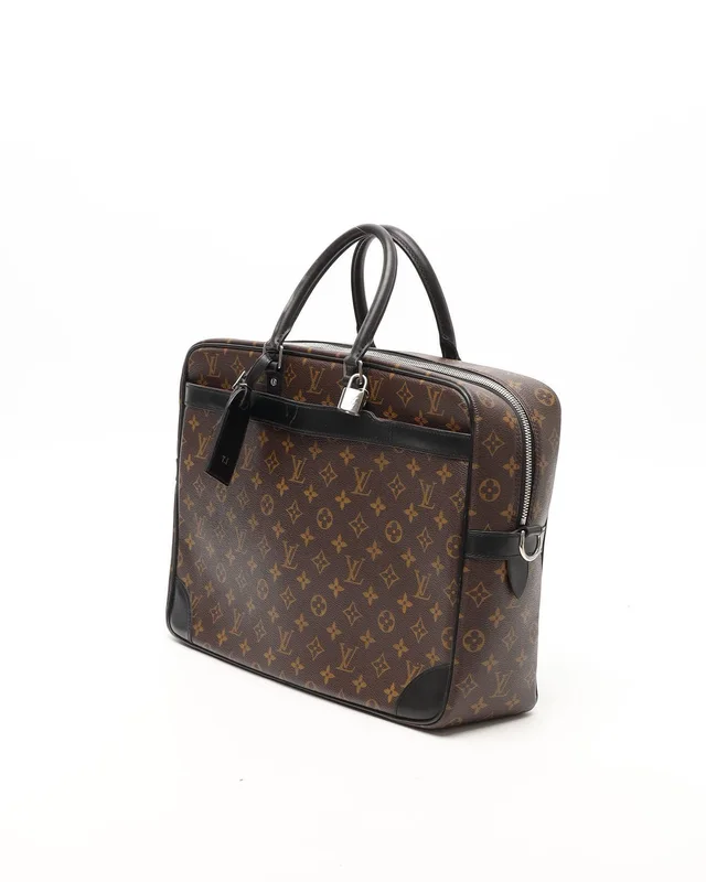 Louis Vuitton Monogram Macassar Porte Documents Voyage GM Business Bag from A Retro Tale, photo 2 of 11