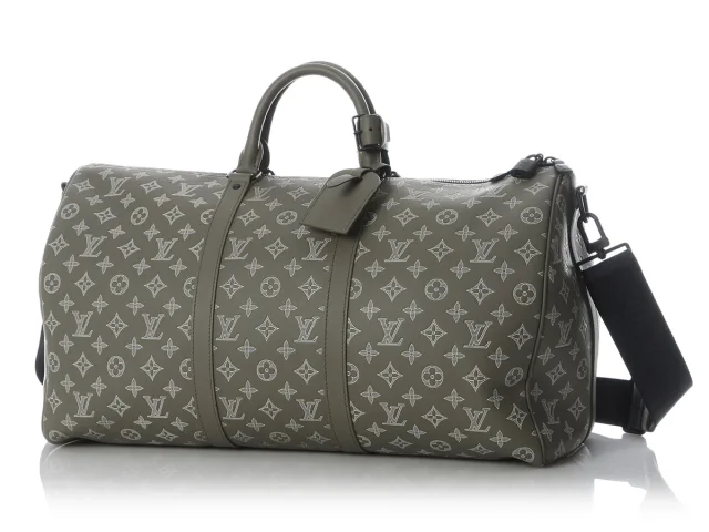 Louis Vuitton Monogram Shadow Keepall Bandoulière 50 in Calfskin from Ann's Fabulous Finds, photo 2 of 9