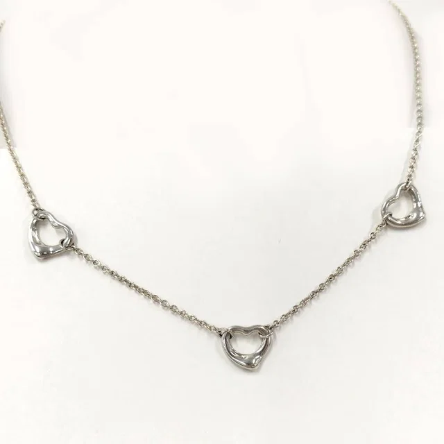 Tiffany & Co. Open Heart Necklace Elsa Peretti Silver in Silver from The Reluxe