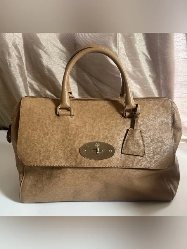 Mulberry Del Rey Leather Satchel Top Handle Bag in brown|neutral Leather from Poshmark