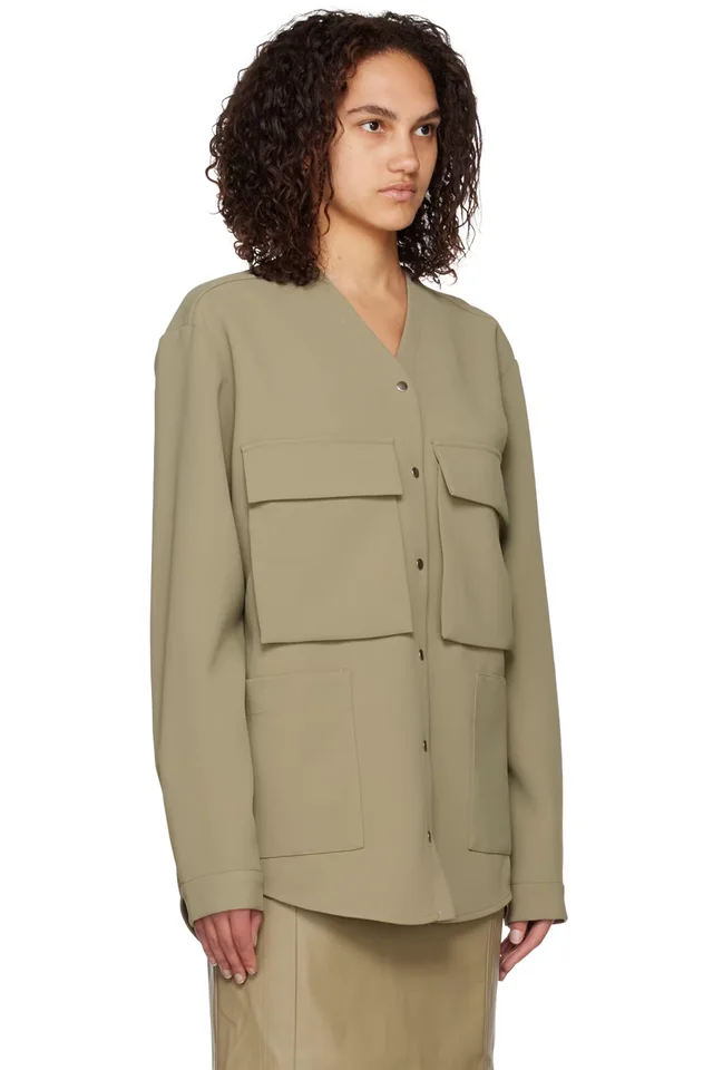 Paris Georgia Khaki Dylan Shirt, photo 2 of 2 from SSENSE