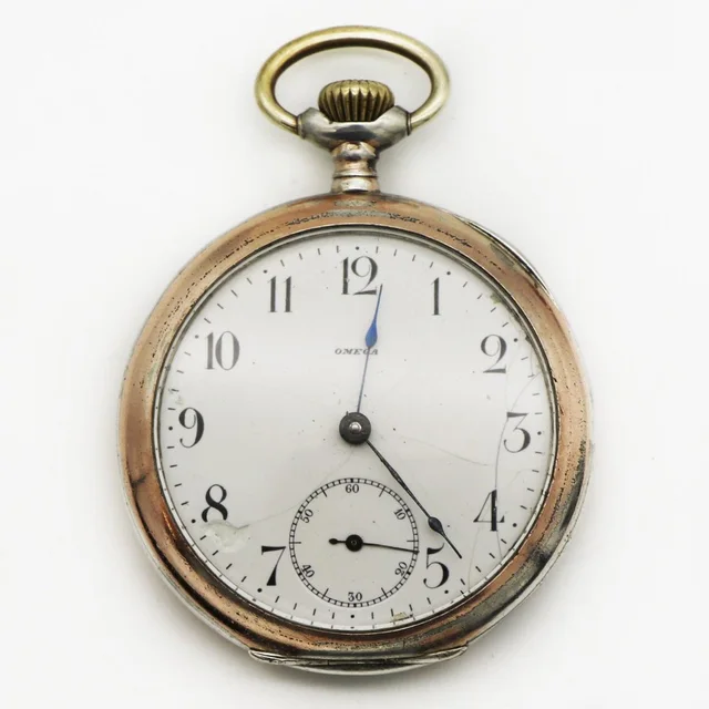 Omega Antique Open Face.800 Silver Early 1900s Swiss Mechanical Pocket Watch in gray|blue|silver|white|black from Poshmark