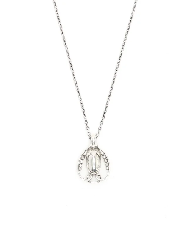 Georg Jensen Heritage Silver Necklace in Silver from A Retro Tale