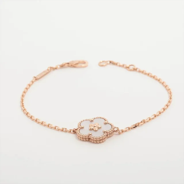 Van Cleef & Arpels Lucky Spring Plum Blossom Mother of Pearl Bracelet from The Purse Affair