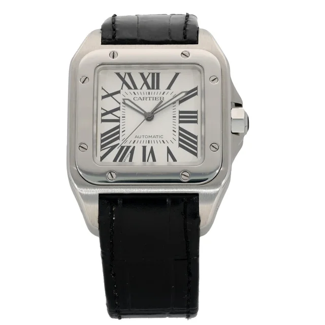 Cartier Santos W20073X8 38mm Stainless Steel Watch in Leather from H&T