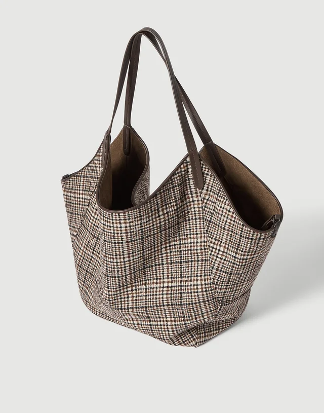 Brunello Cucinelli Reversible Duo shopper in suede with monili, photo 3 of 5 from SENSER