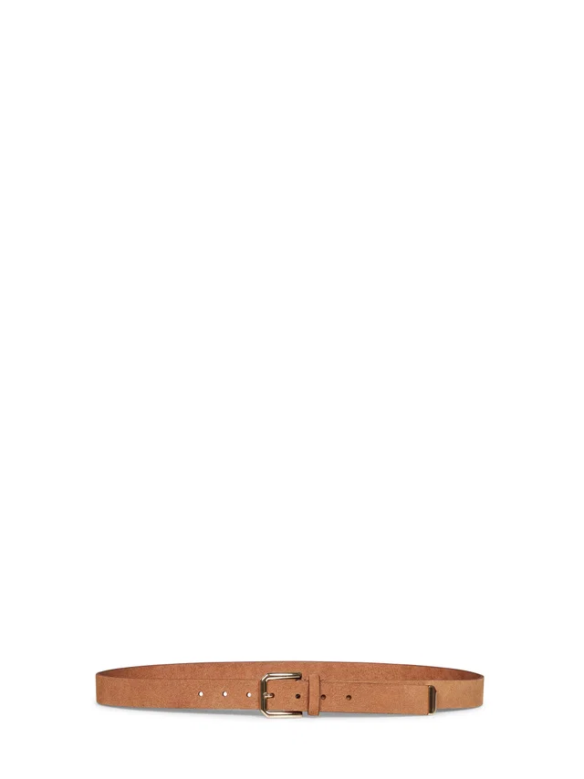 Brunello Cucinelli Reversed Calf Leather Belt — Brown in Brown Calfskin from HEWI