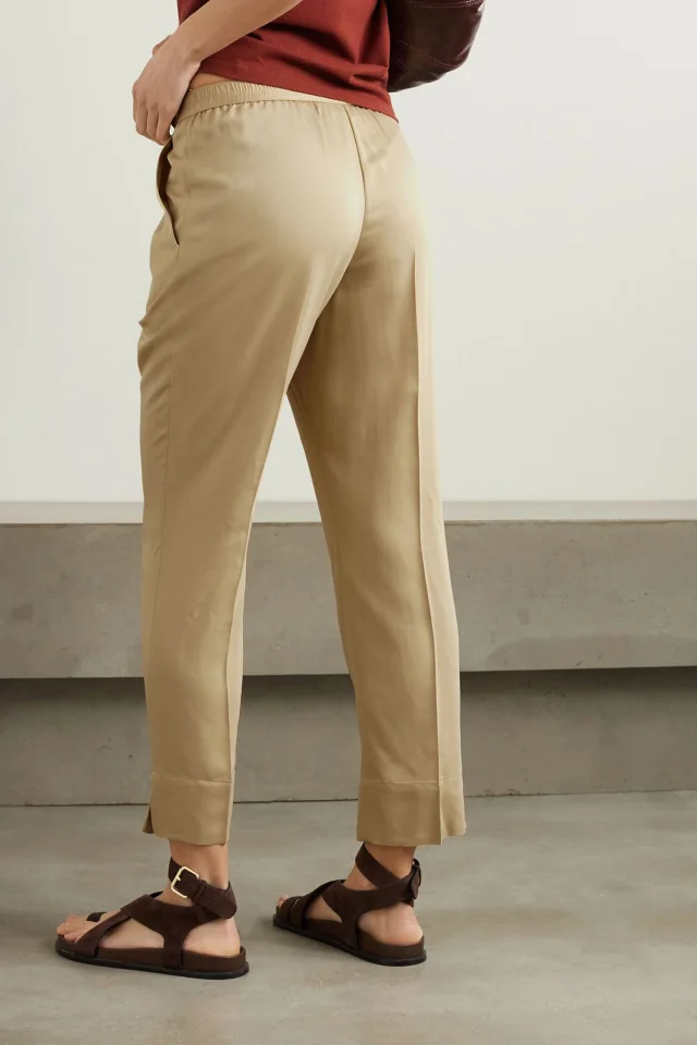 Joseph Tottenham Crepe Tapered Pants in Sand, photo 3 of 4 from THE OUTNET