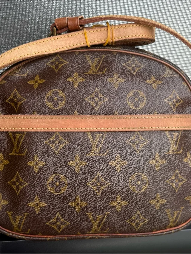 Louis Vuitton Vintage Blois Monogram Canvas Bag In Brown And Vachetta Trim in brown|red|neutral Coated canvas from Poshmark, photo 1 of 1