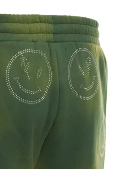 Retrovert Straight Trousers with Printed Details in 70% Cotton, 30% Polyester, photo 7 of 8 from LUISAVIAROMA