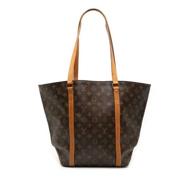 Brown Louis Vuitton Monogram Sac Shopping Tote Bag in Brown Coated canvas from Designer Revival