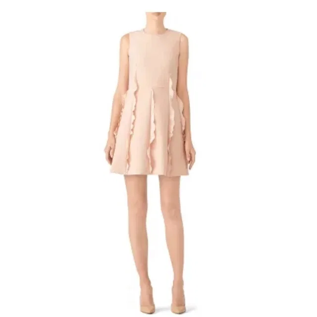 REDValentino Pink Ruffle Skirt Dress in neutral|pink|brown|red from Poshmark
